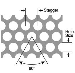 drawing of stainless steel perforated metal sheet