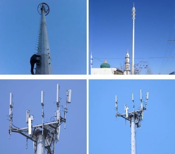Steel Antenna Poles Towers Monopole Tower For Broadcasting / Cell Phone Signal 0
