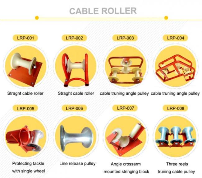 10KN Load Nylon Triple Corner Cable Roller Three Wheels Cable Pulling Rollers 1