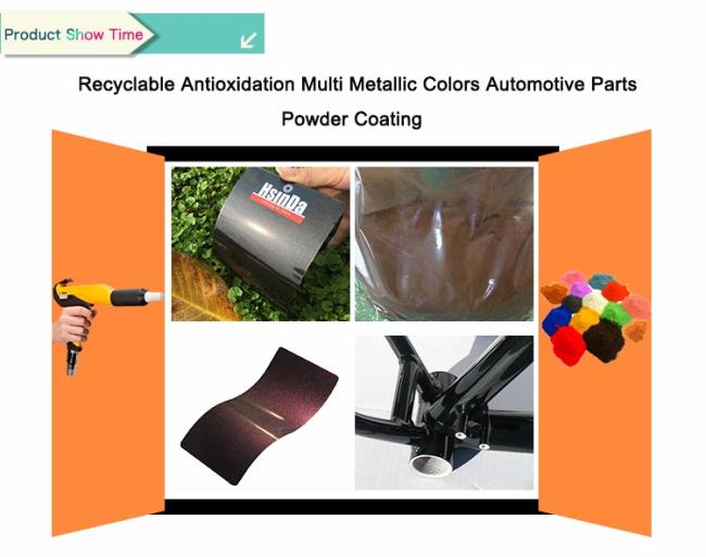 Recyclable Antioxidation Multi Metallic Colors Automotive Parts glitter shining effect spray Powder Coating paint